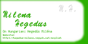 milena hegedus business card